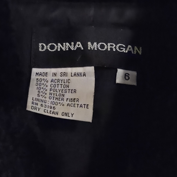 Donna Morgan Black & White Plaid‎ Wool Blend Blazer - Size 6 - Picture 7 of 8